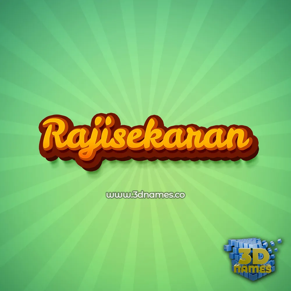 rajisekaran in Green Rays style - 3D name wallpaper