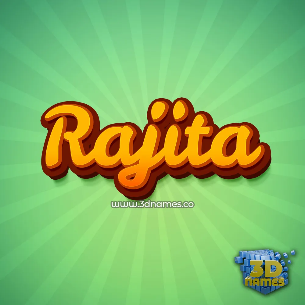rajita in Green Rays style - 3D name wallpaper