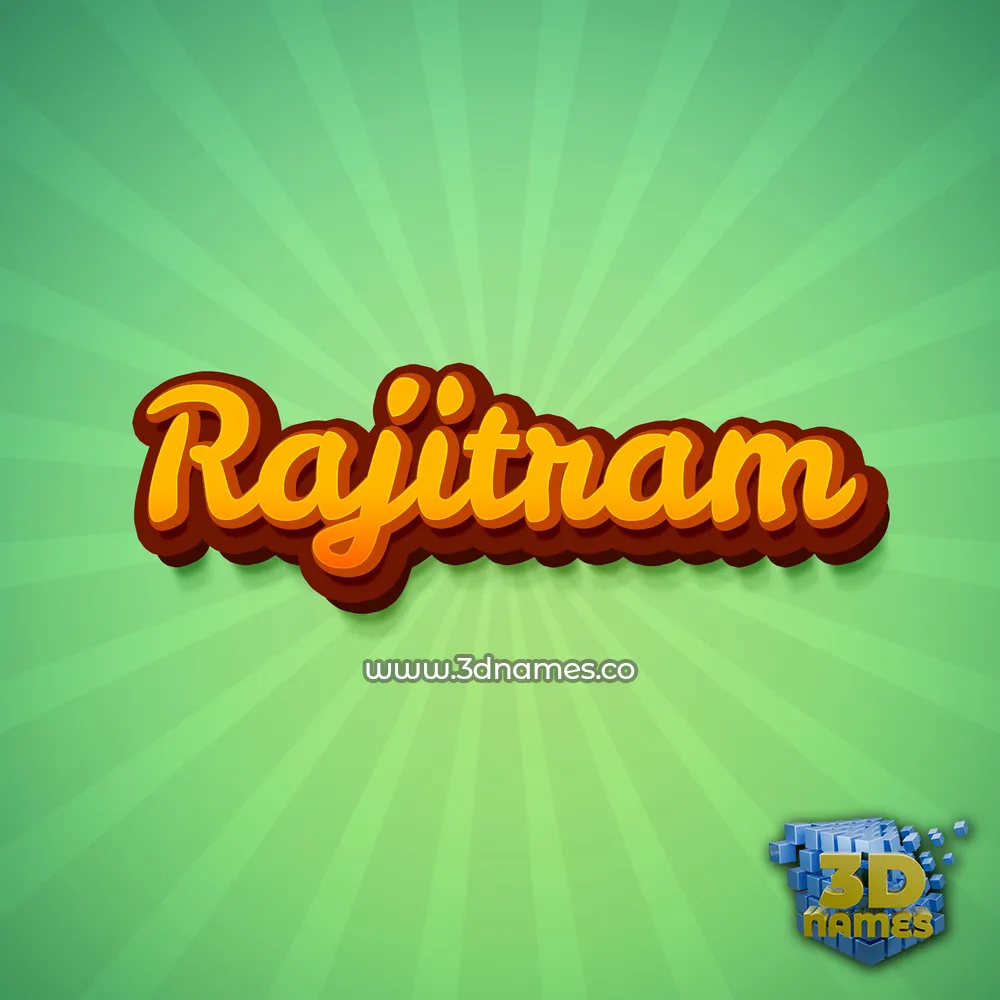 rajitram in Green Rays style - 3D name wallpaper