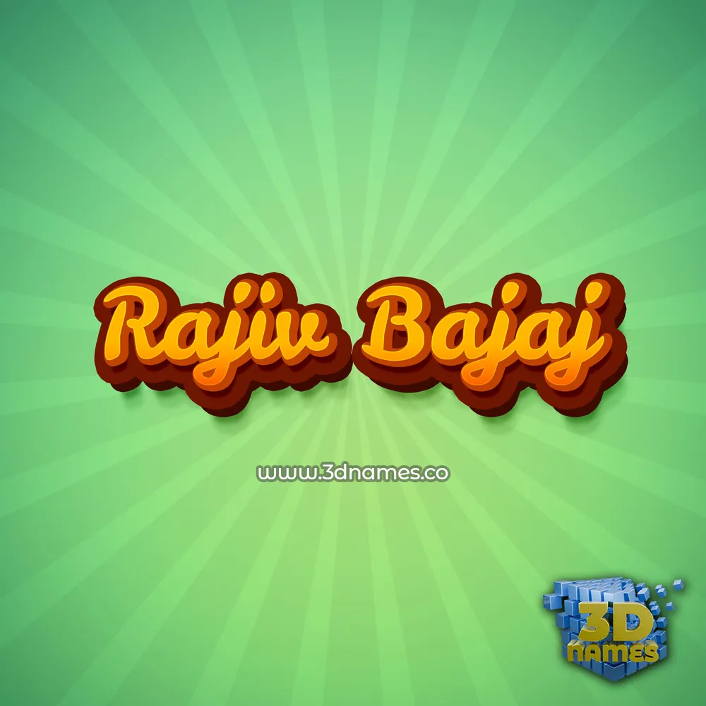rajiv bajaj in Green Rays style - 3D name wallpaper