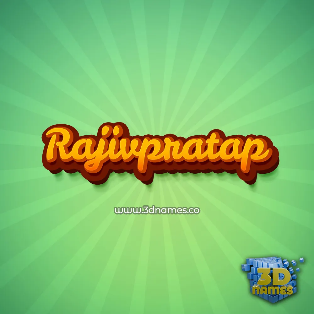 rajivpratap in Green Rays style - 3D name wallpaper