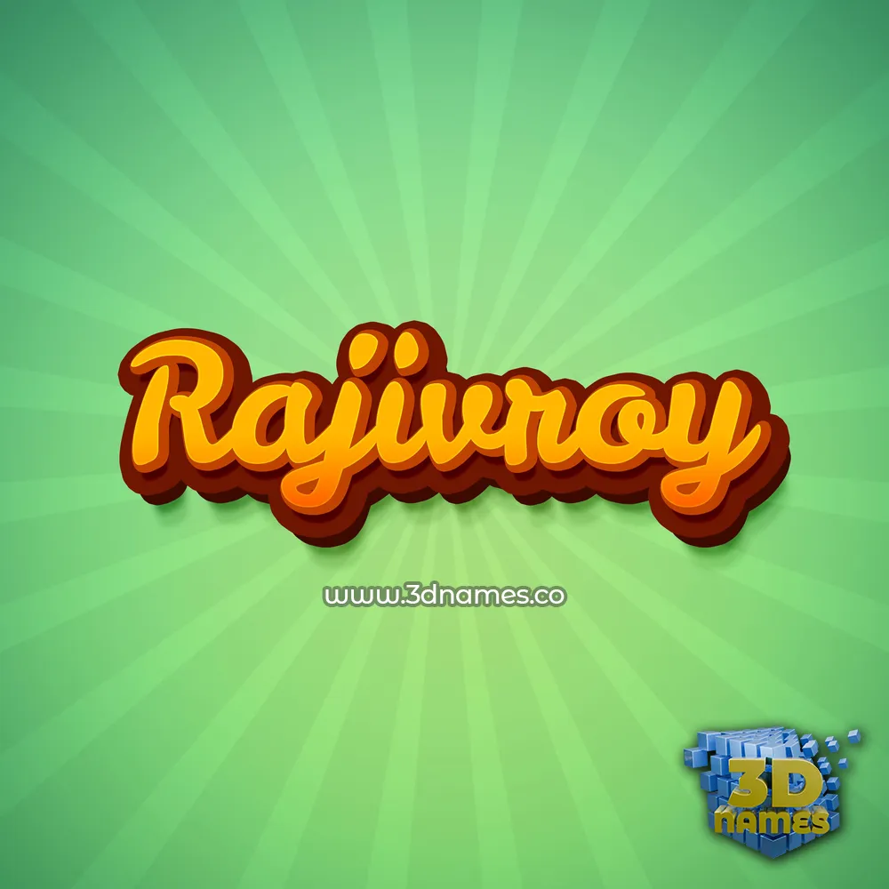 rajivroy in Green Rays style - 3D name wallpaper