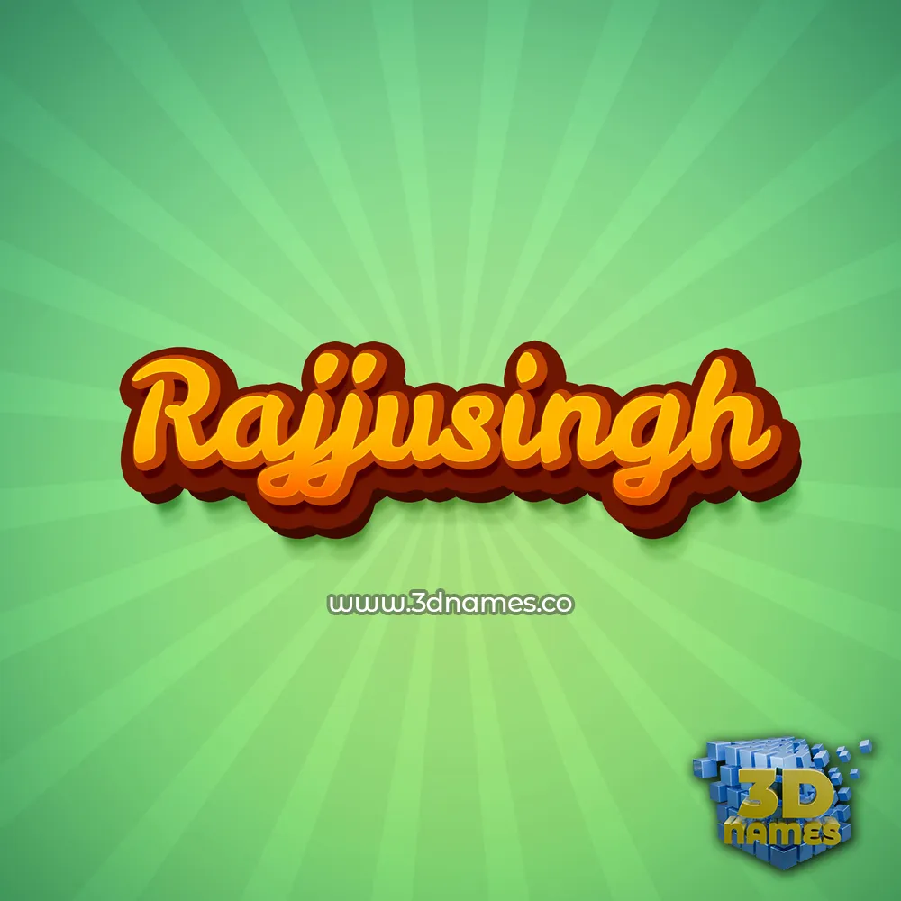 rajjusingh in Green Rays style - 3D name wallpaper