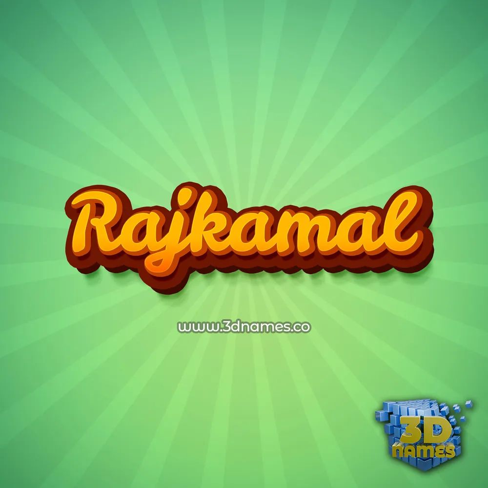 rajkamal in Green Rays style - 3D name wallpaper
