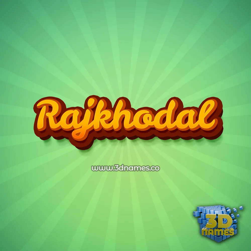 rajkhodal in Green Rays style - 3D name wallpaper