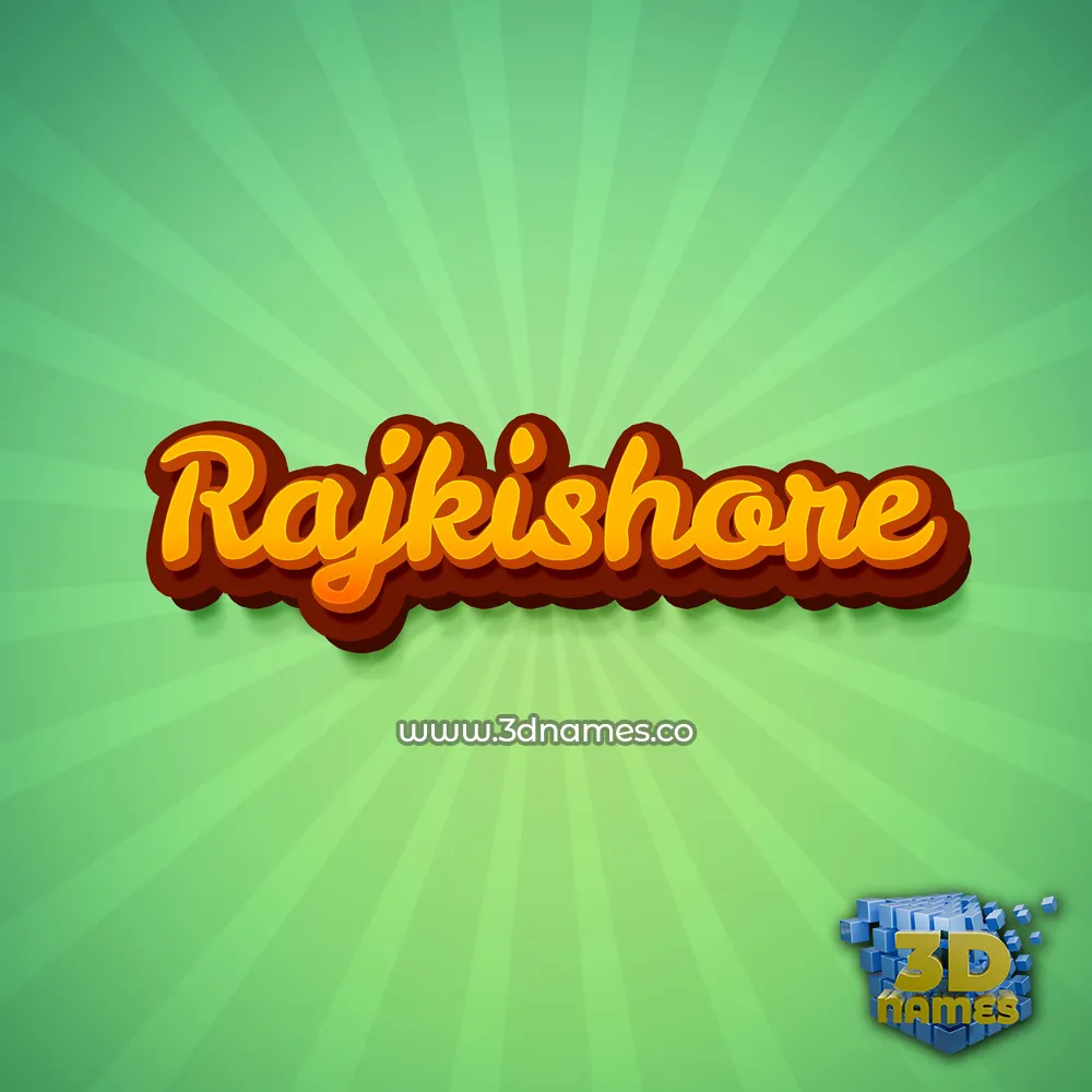 rajkishore in Green Rays style - 3D name wallpaper