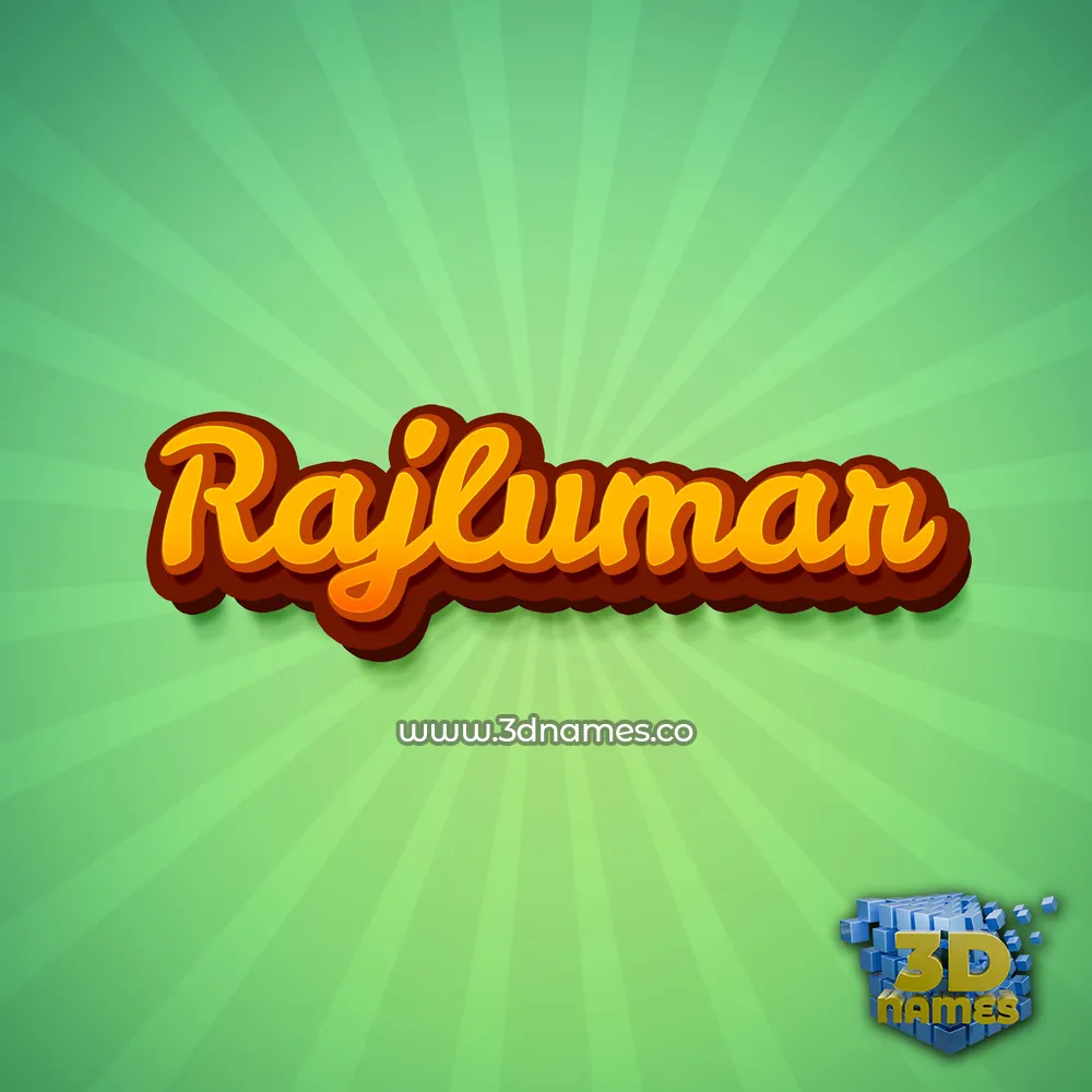 rajlumar in Green Rays style - 3D name wallpaper