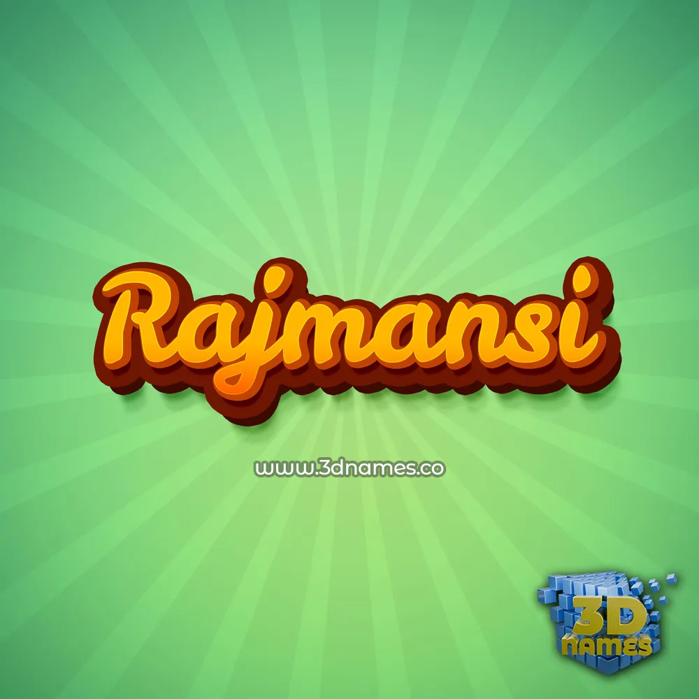rajmansi in Green Rays style - 3D name wallpaper