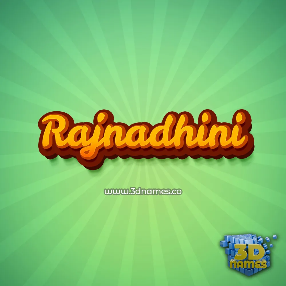 rajnadhini in Green Rays style - 3D name wallpaper