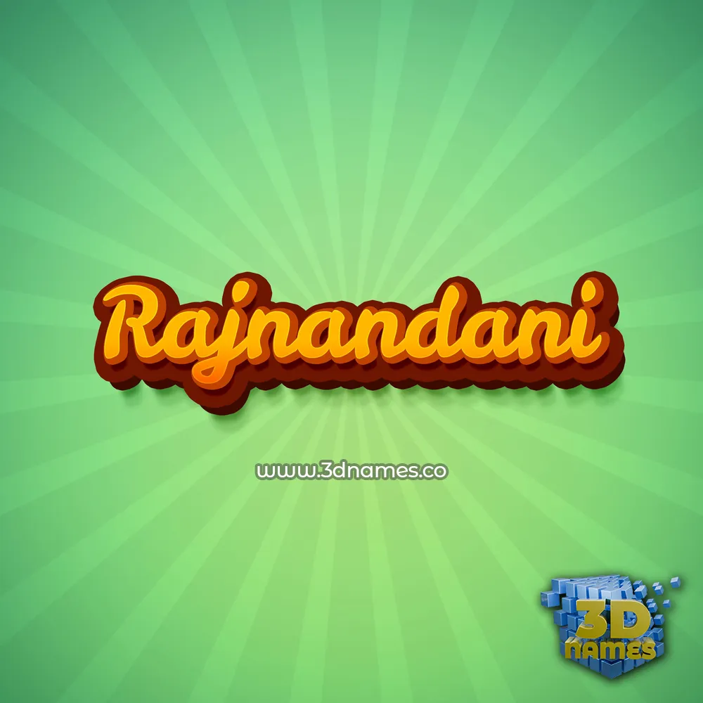 rajnandani in Green Rays style - 3D name wallpaper