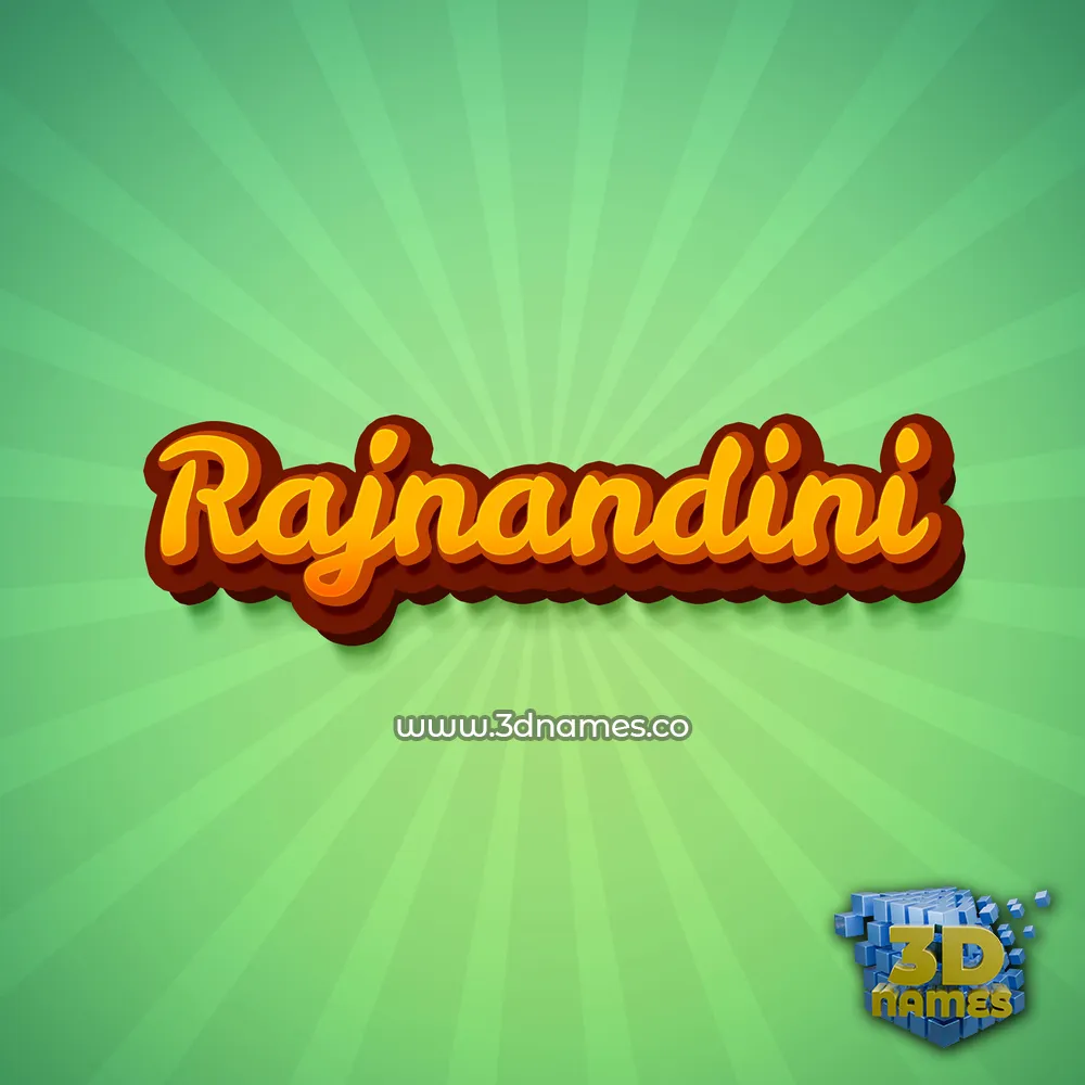 rajnandini in Green Rays style - 3D name wallpaper