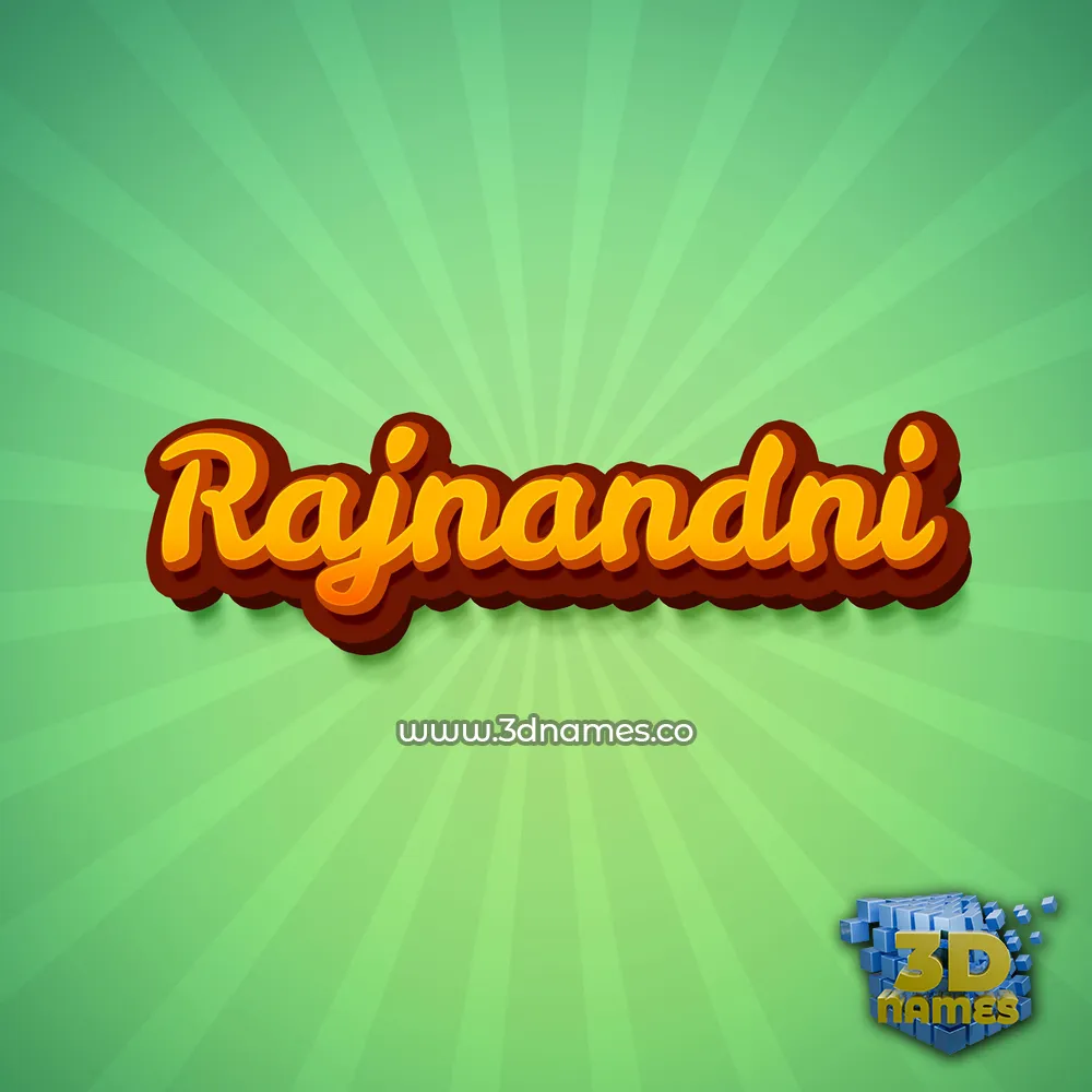 rajnandni in Green Rays style - 3D name wallpaper