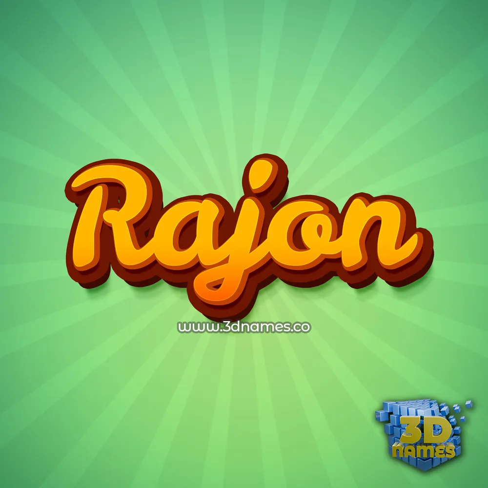 rajon in Green Rays style - 3D name wallpaper