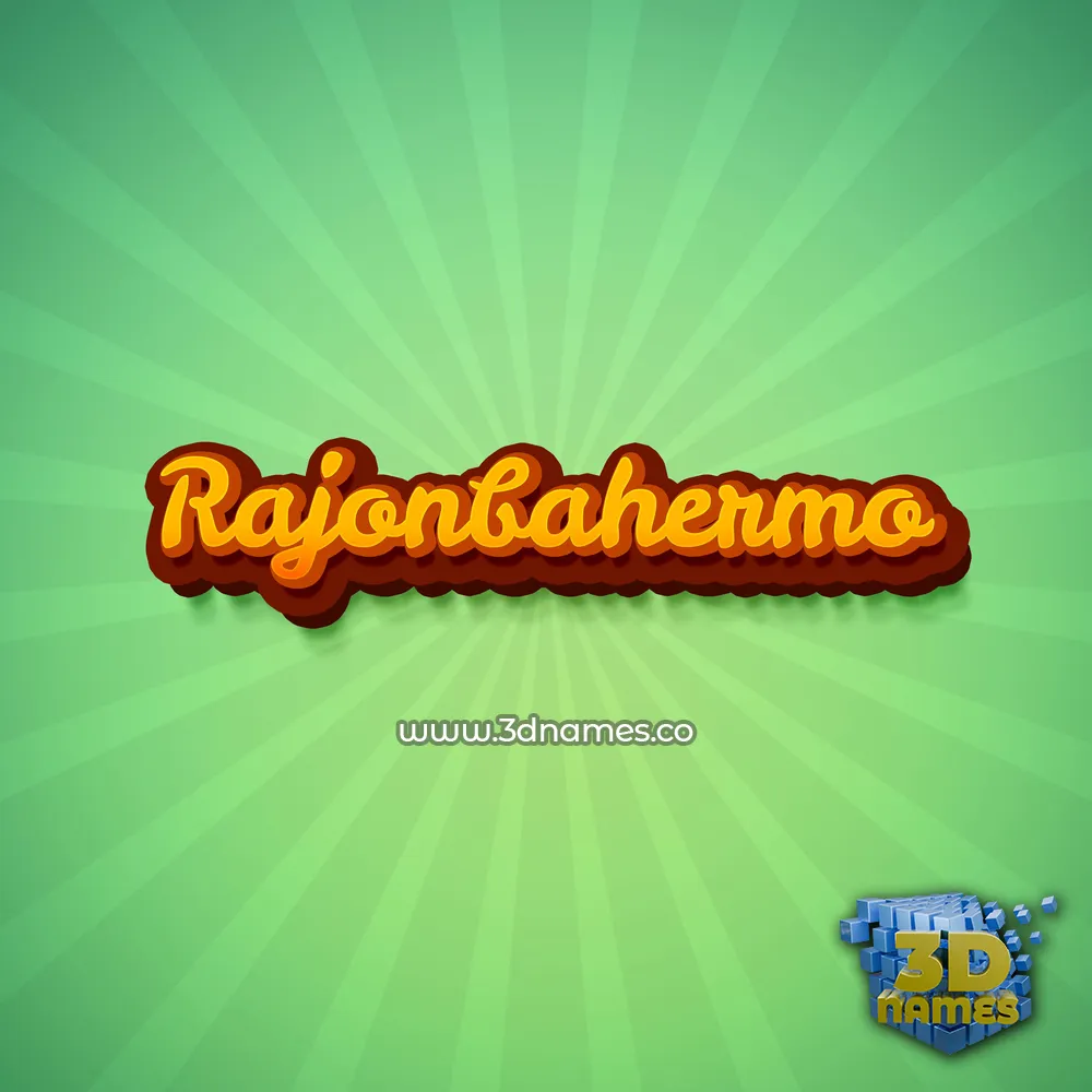 rajonbahermo in Green Rays style - 3D name wallpaper
