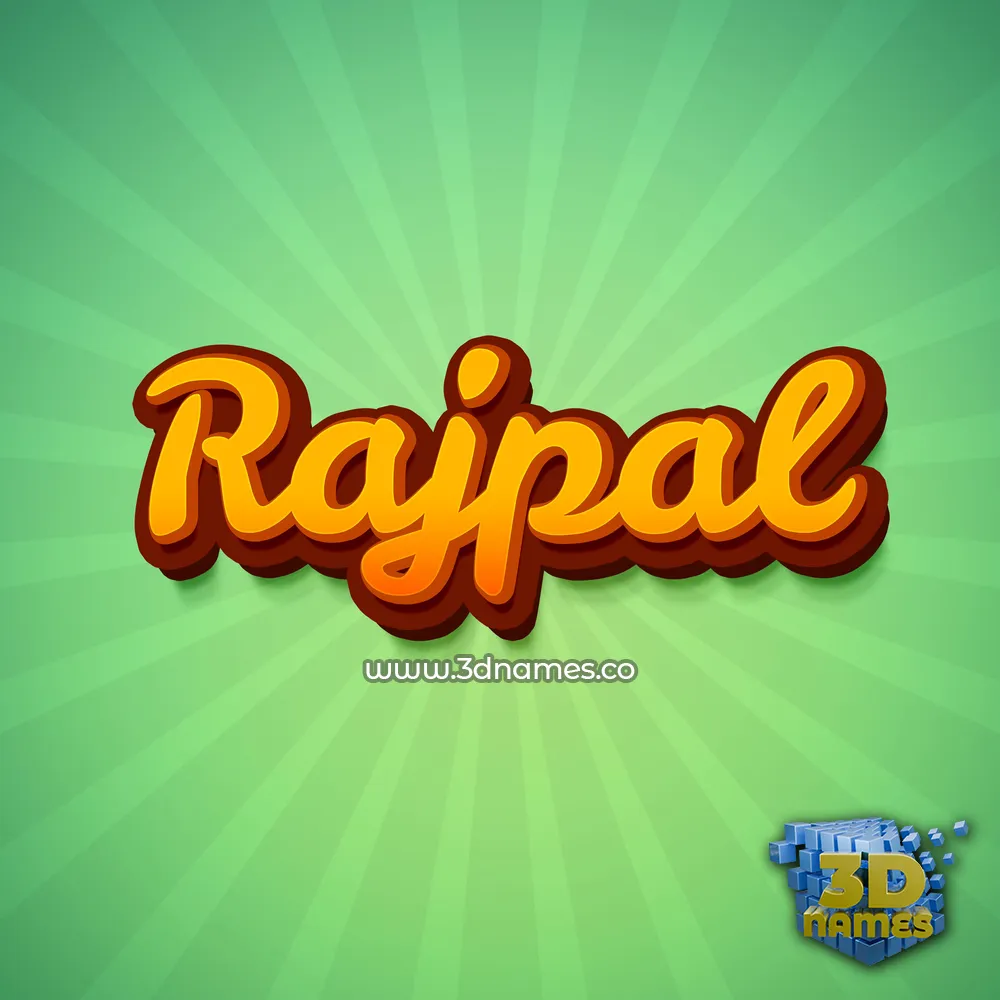 rajpal in Green Rays style - 3D name wallpaper
