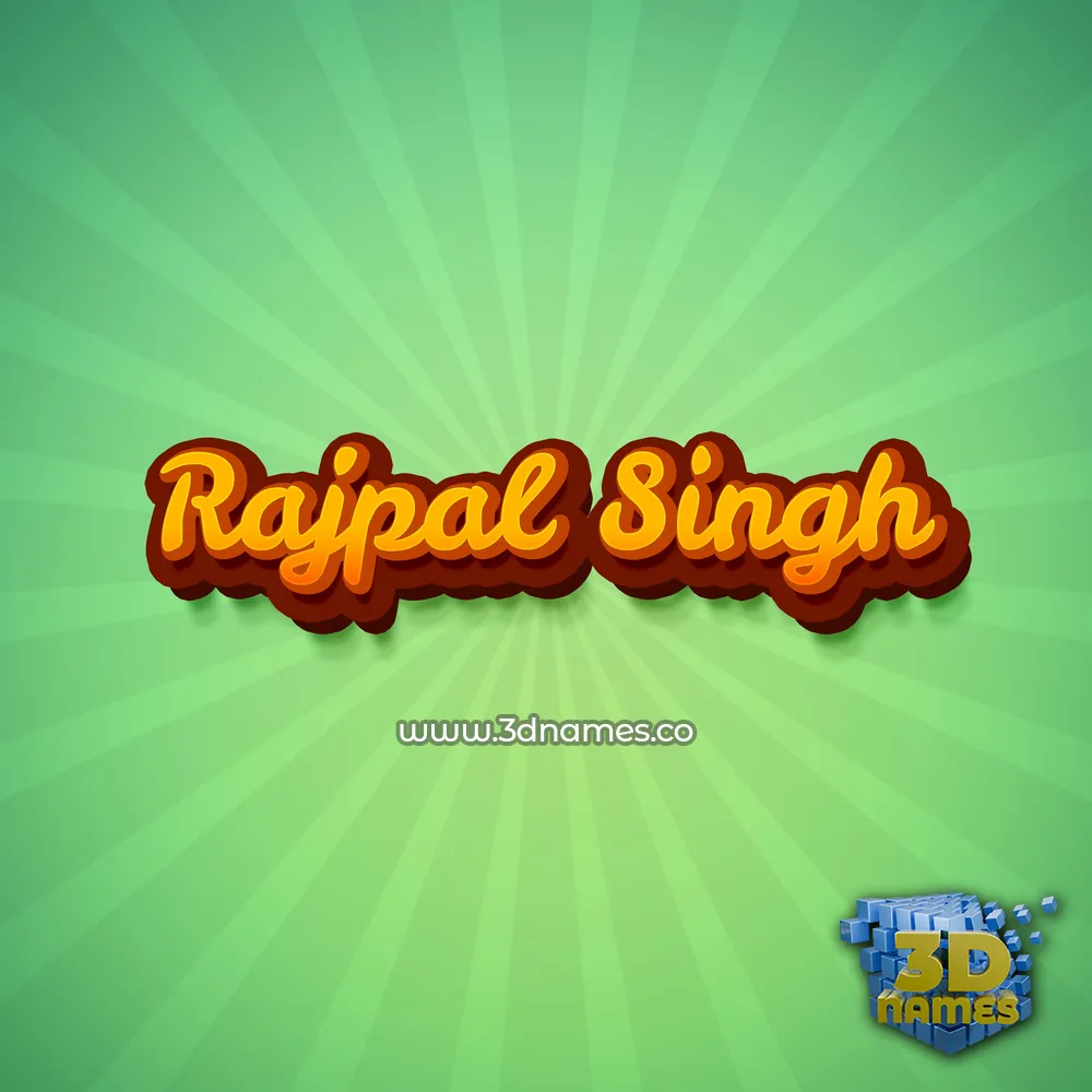 rajpal singh in Green Rays style - 3D name wallpaper