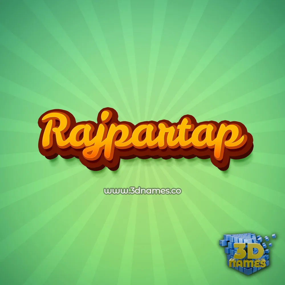 rajpartap in Green Rays style - 3D name wallpaper