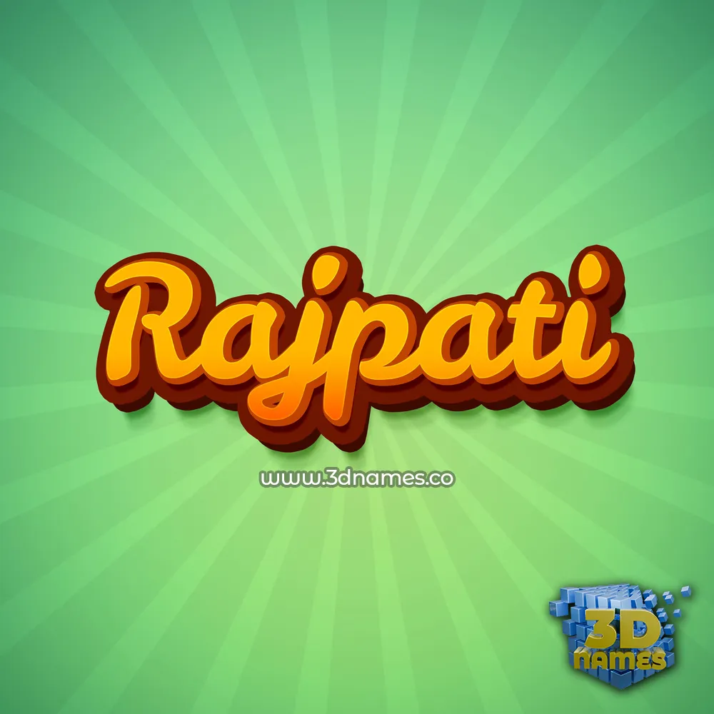 rajpati in Green Rays style - 3D name wallpaper