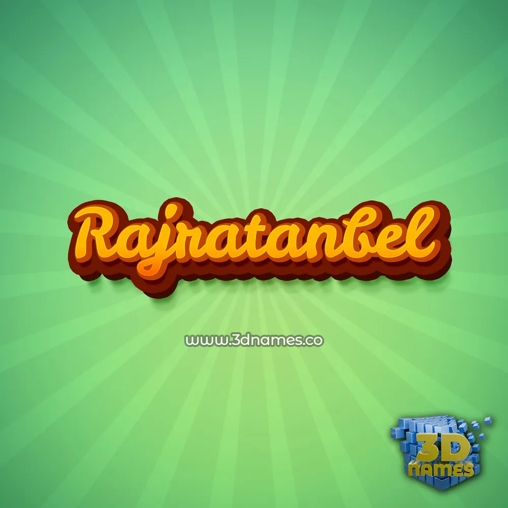 rajratanbel in Green Rays style - 3D name wallpaper