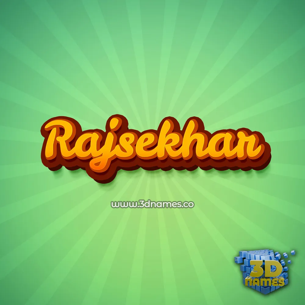 rajsekhar in Green Rays style - 3D name wallpaper