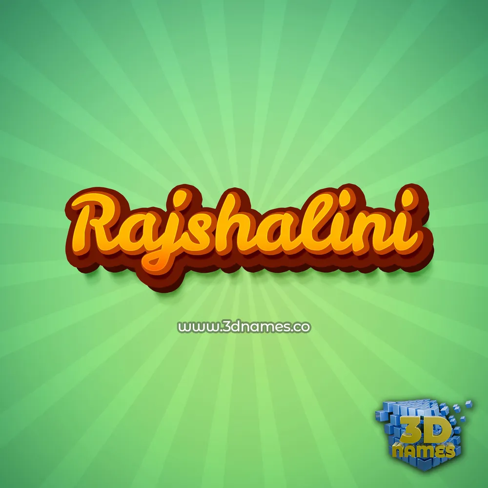 rajshalini in Green Rays style - 3D name wallpaper