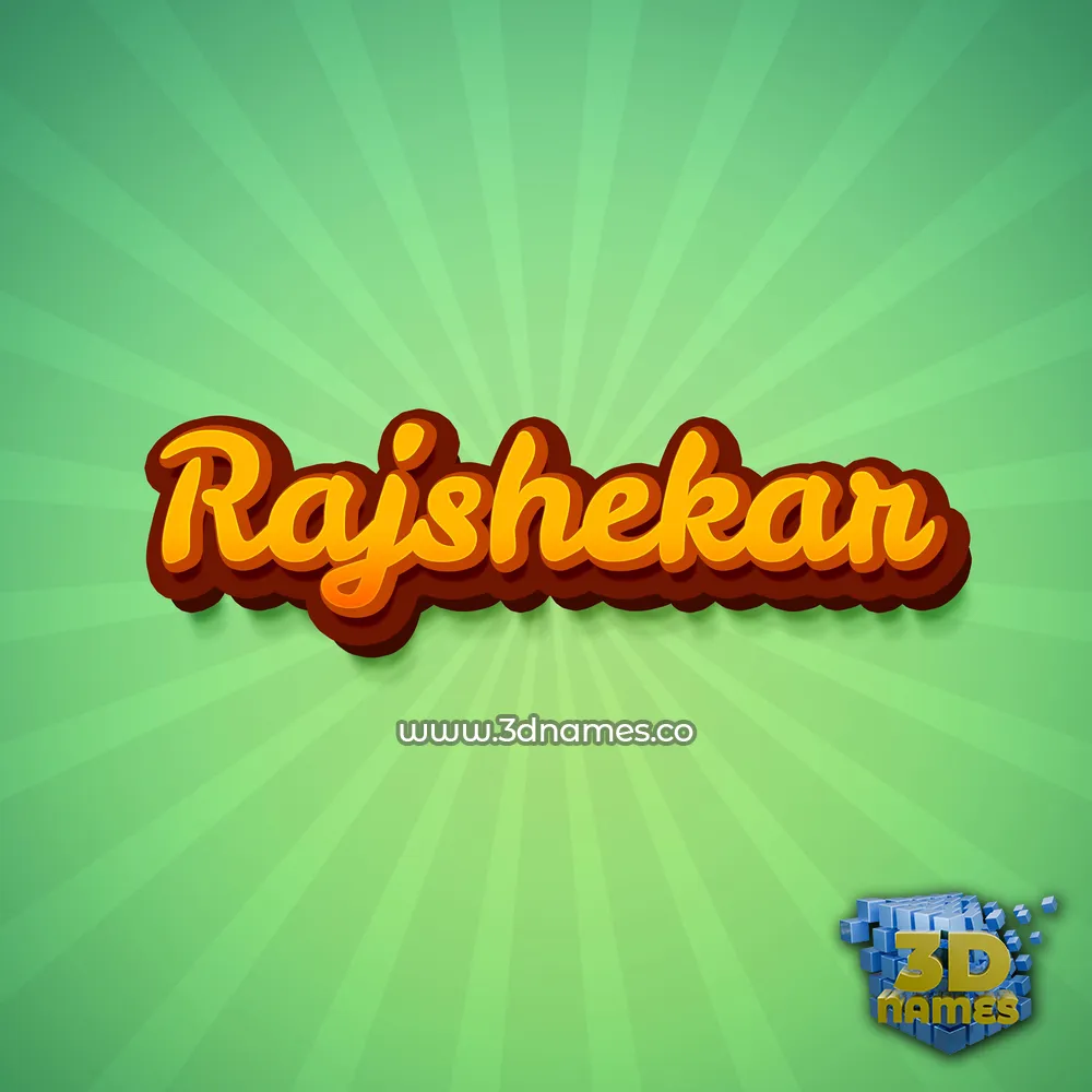 rajshekar in Green Rays style - 3D name wallpaper