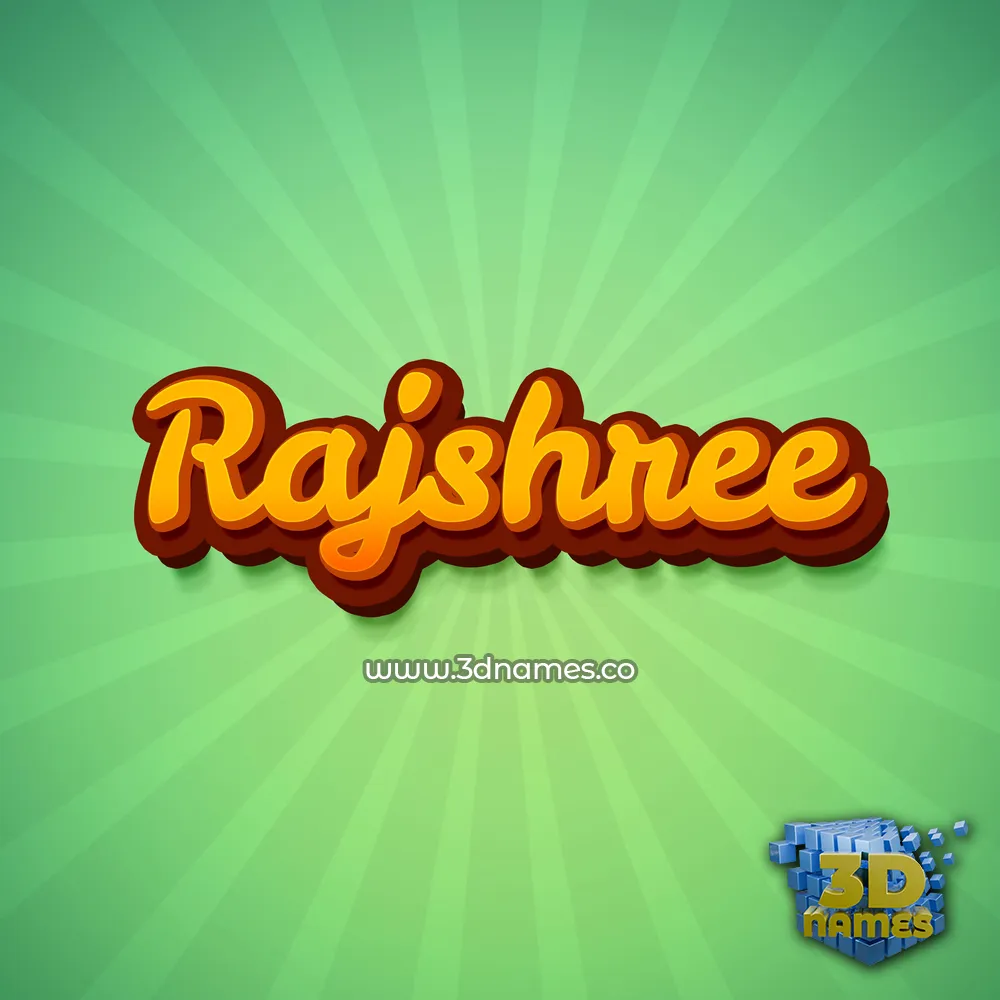 rajshree in Green Rays style - 3D name wallpaper