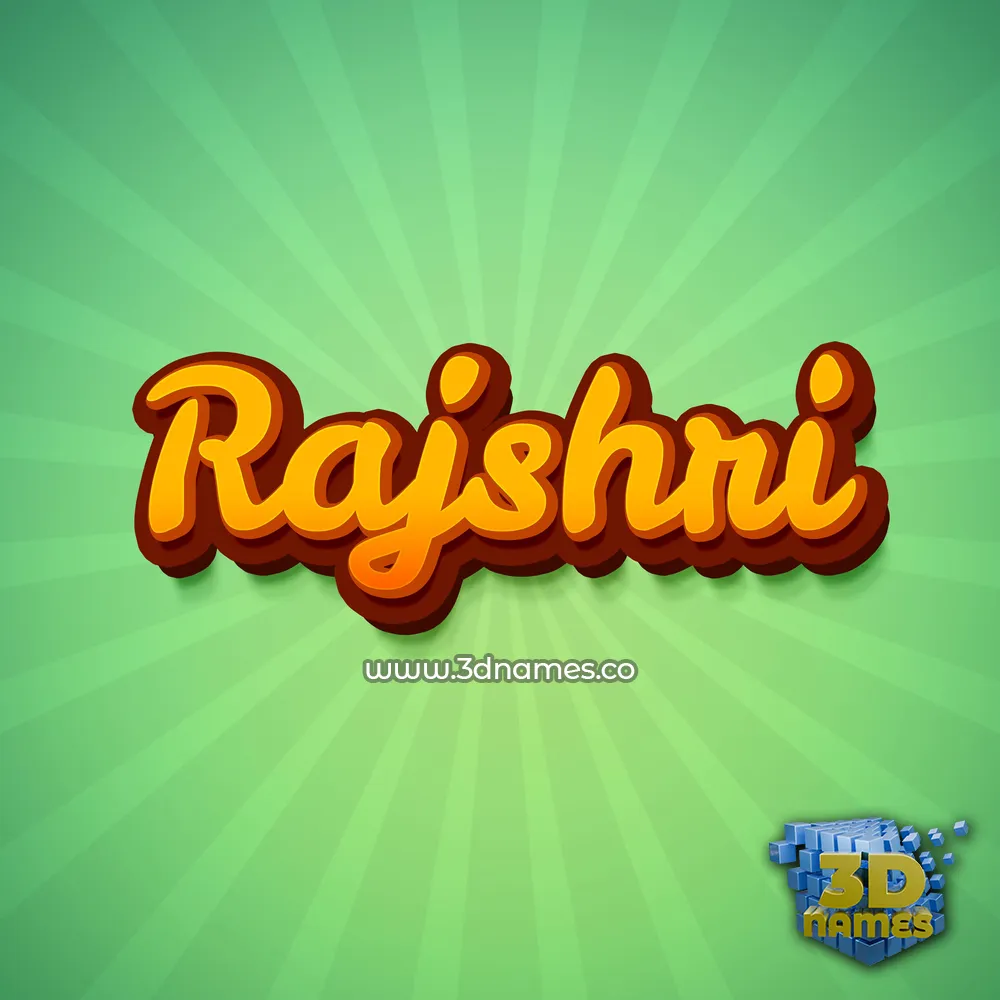 rajshri in Green Rays style - 3D name wallpaper