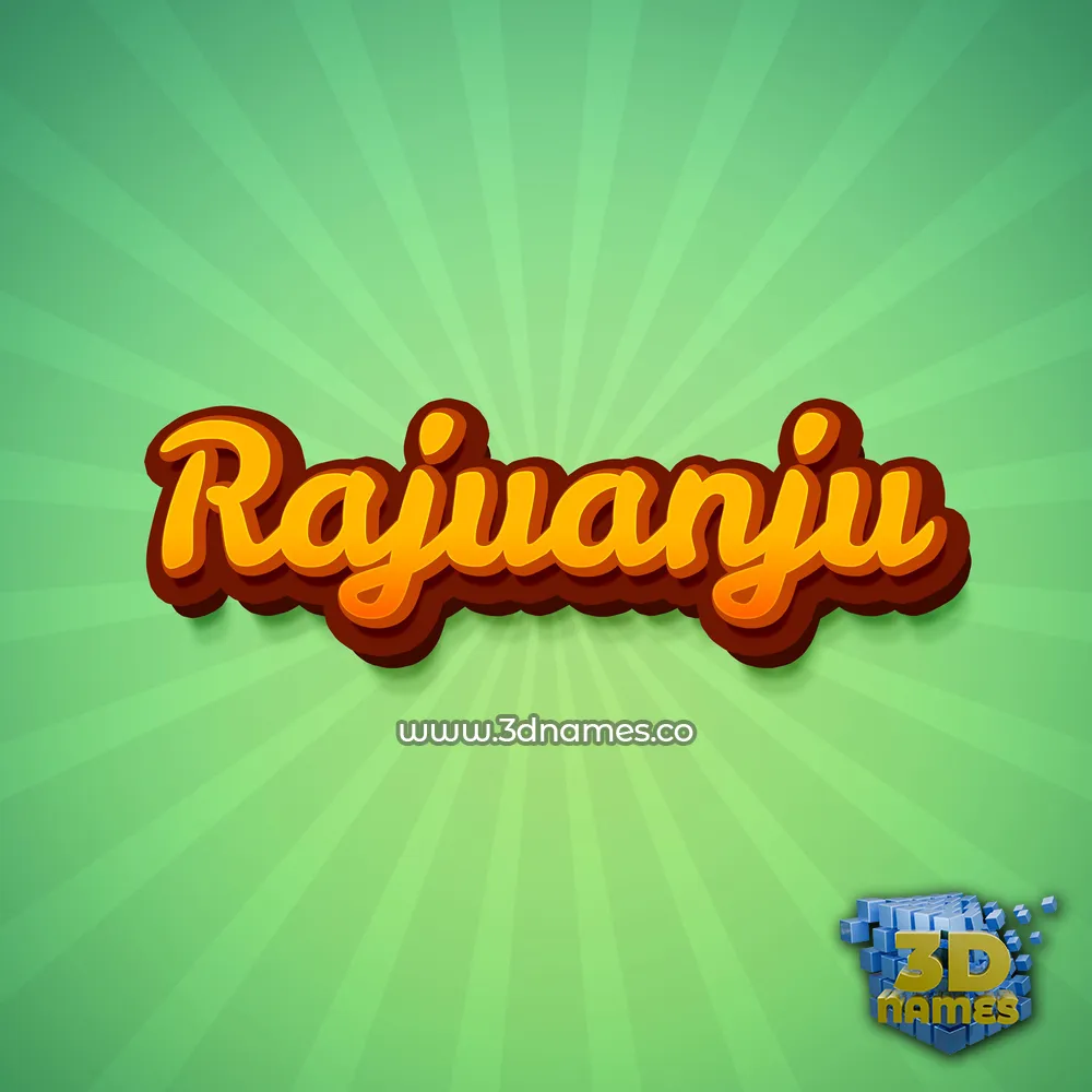 rajuanju in Green Rays style - 3D name wallpaper