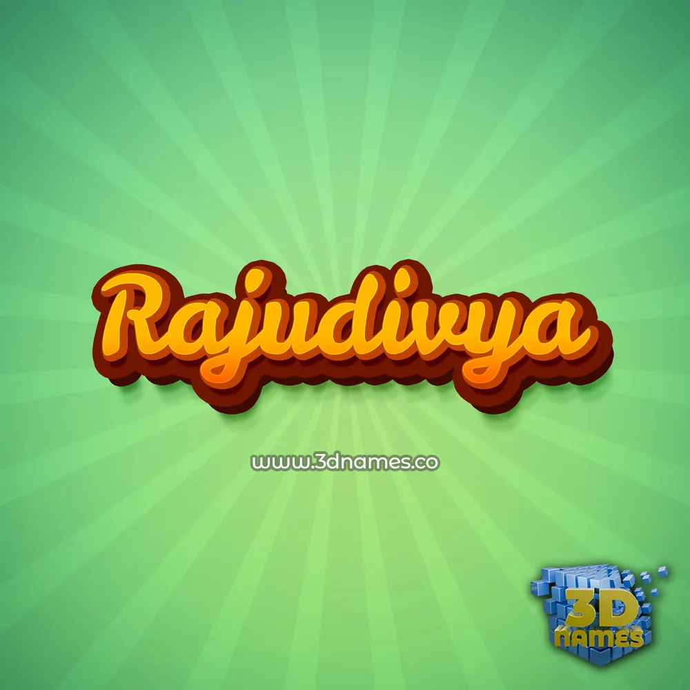 rajudivya in Green Rays style - 3D name wallpaper