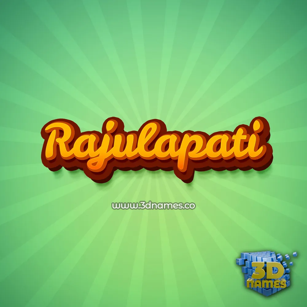 rajulapati in Green Rays style - 3D name wallpaper