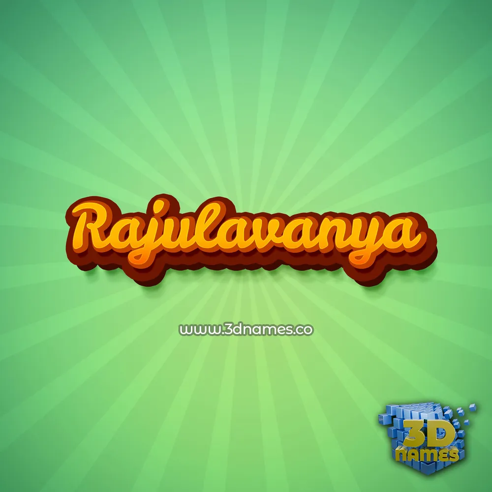 rajulavanya in Green Rays style - 3D name wallpaper