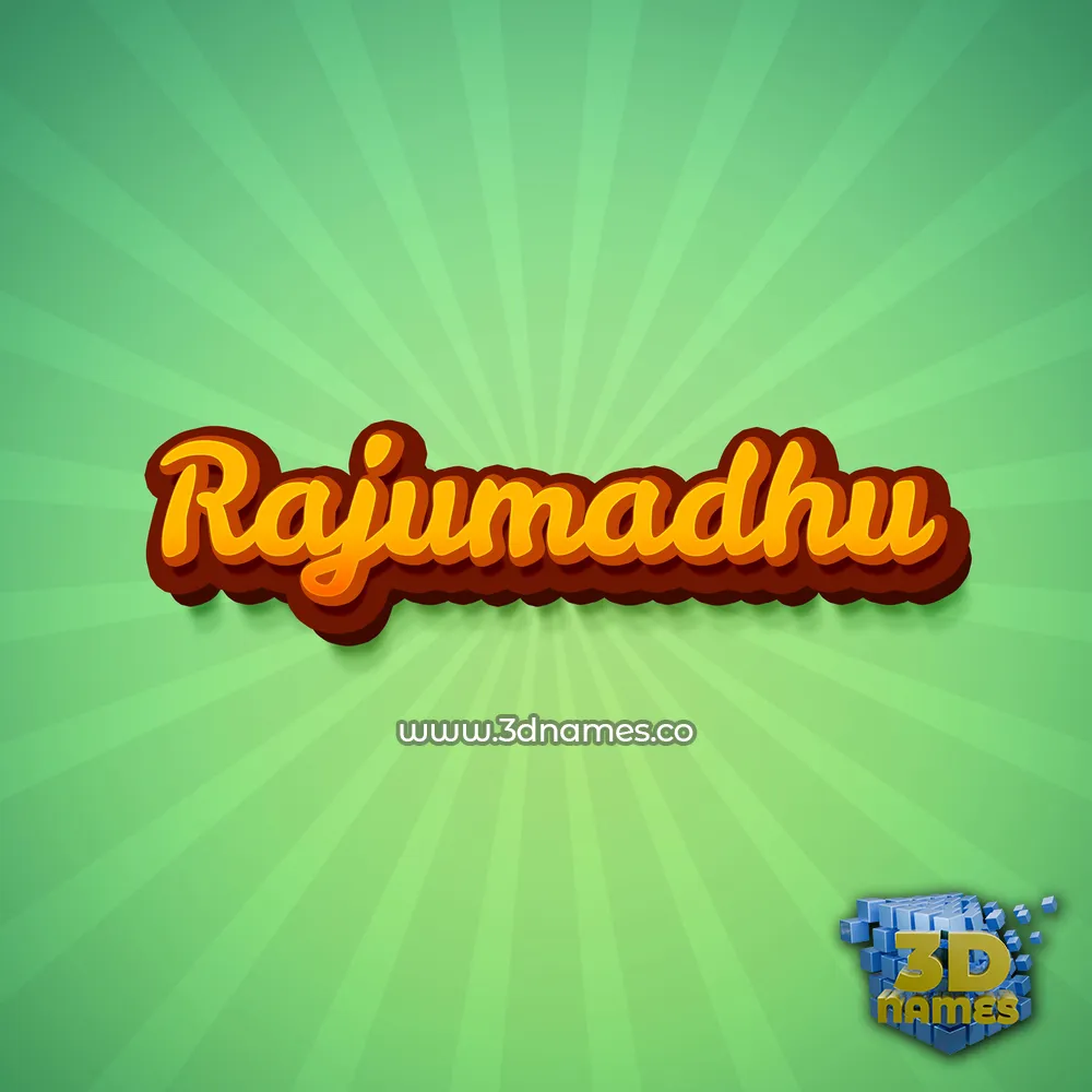 rajumadhu in Green Rays style - 3D name wallpaper