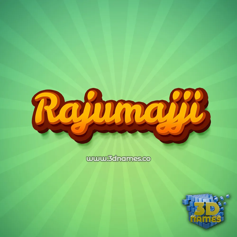 rajumajji in Green Rays style - 3D name wallpaper