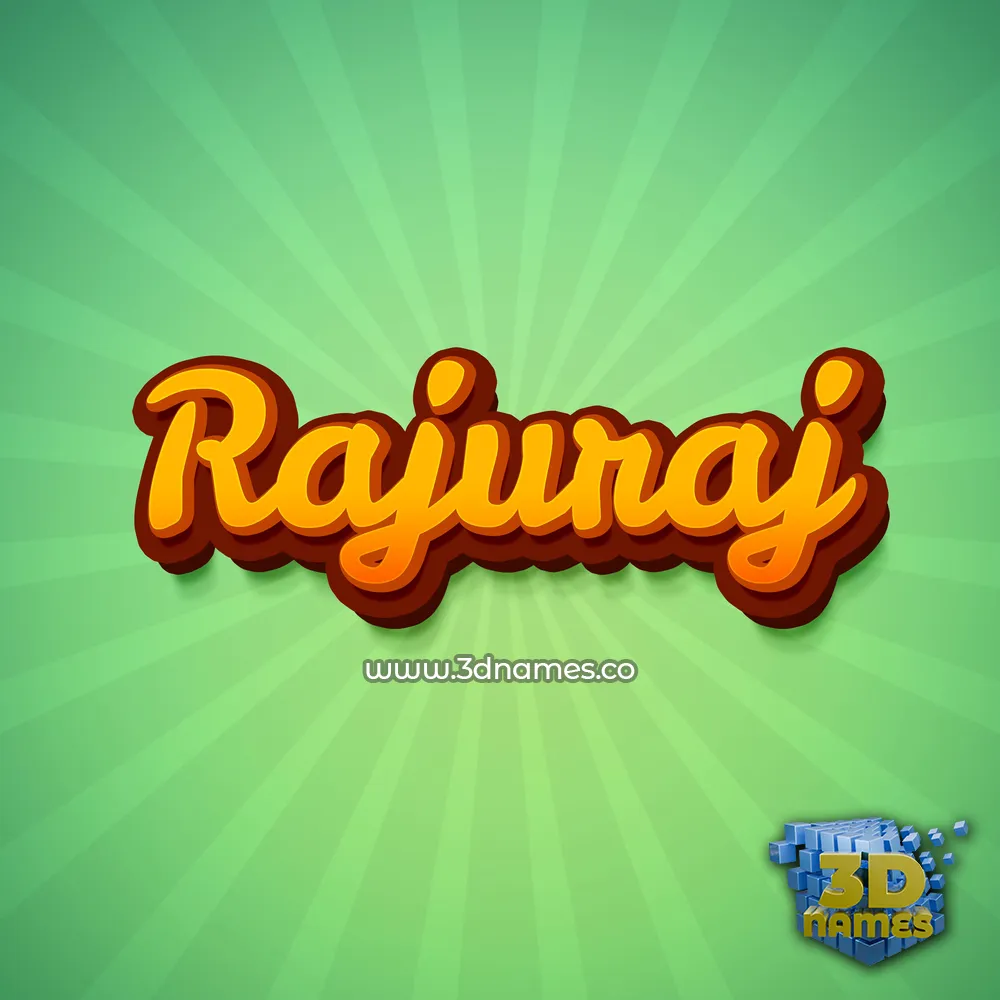 rajuraj in Green Rays style - 3D name wallpaper