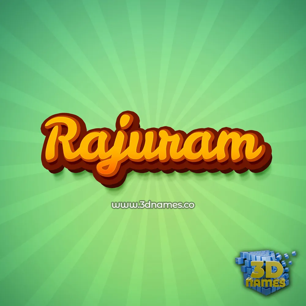 rajuram in Green Rays style - 3D name wallpaper