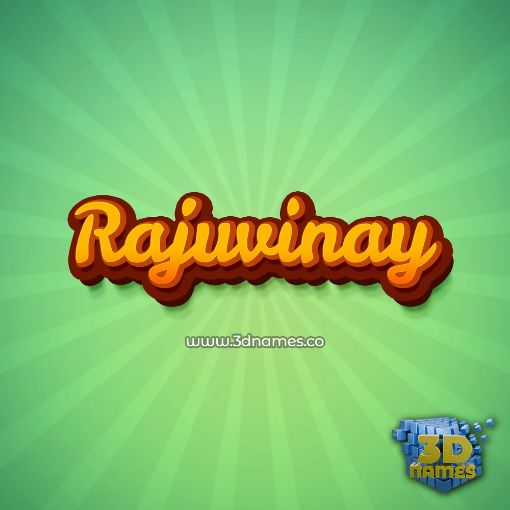 rajuvinay in Green Rays style - 3D name wallpaper
