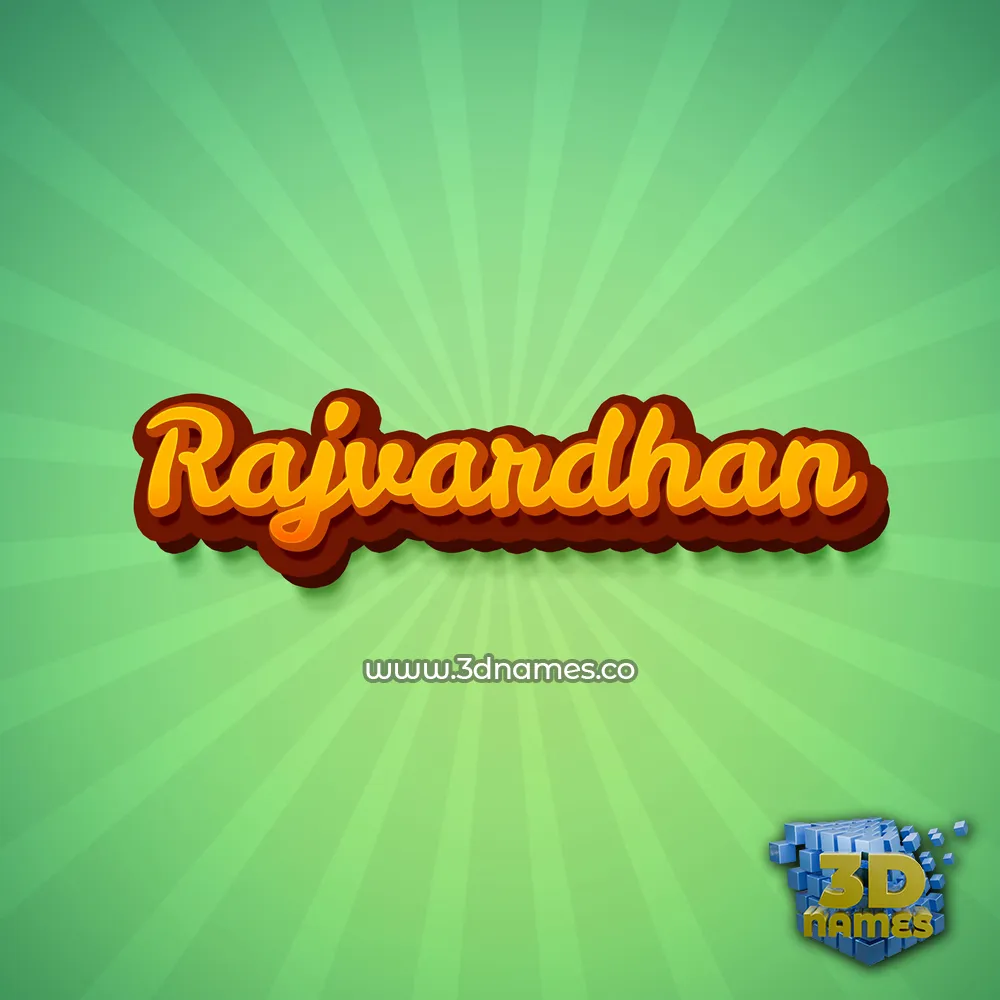 rajvardhan in Green Rays style - 3D name wallpaper