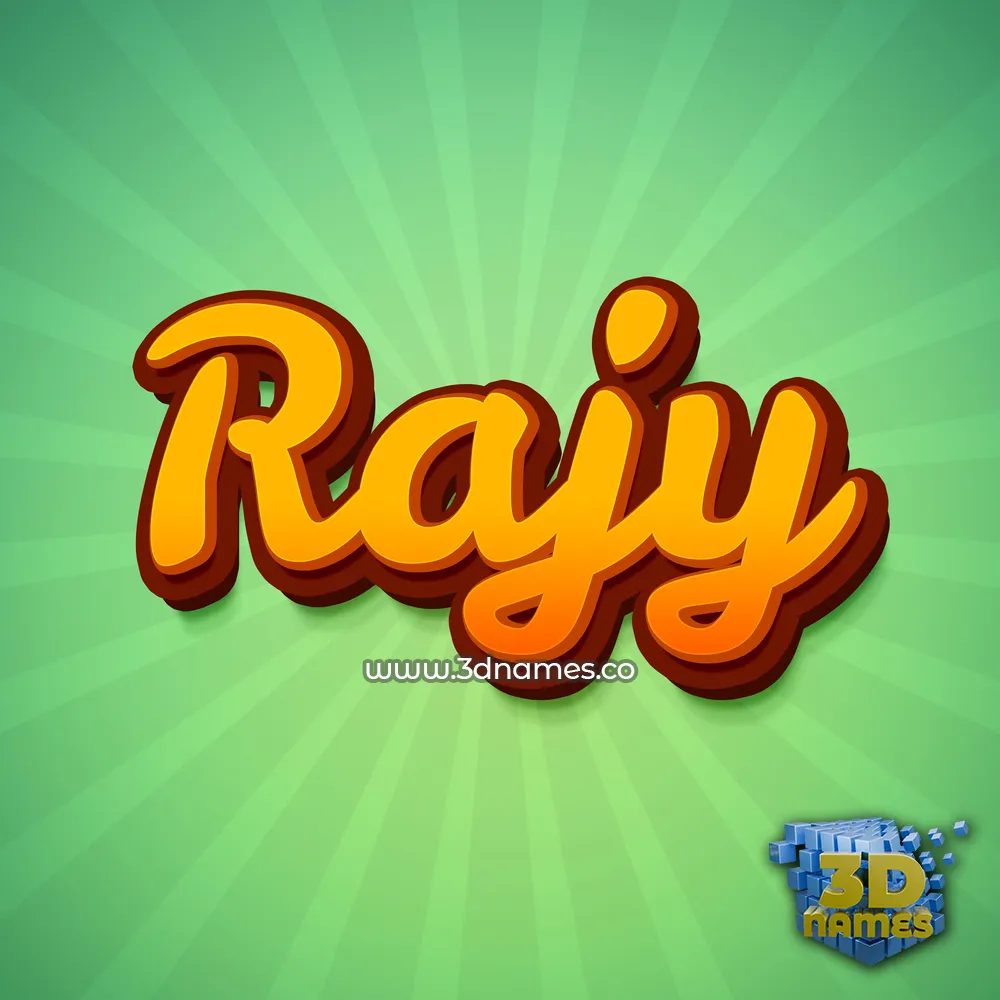 rajy in Green Rays style - 3D name wallpaper