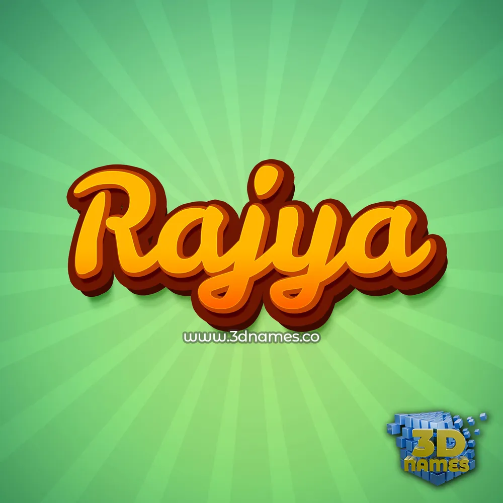 rajya in Green Rays style - 3D name wallpaper