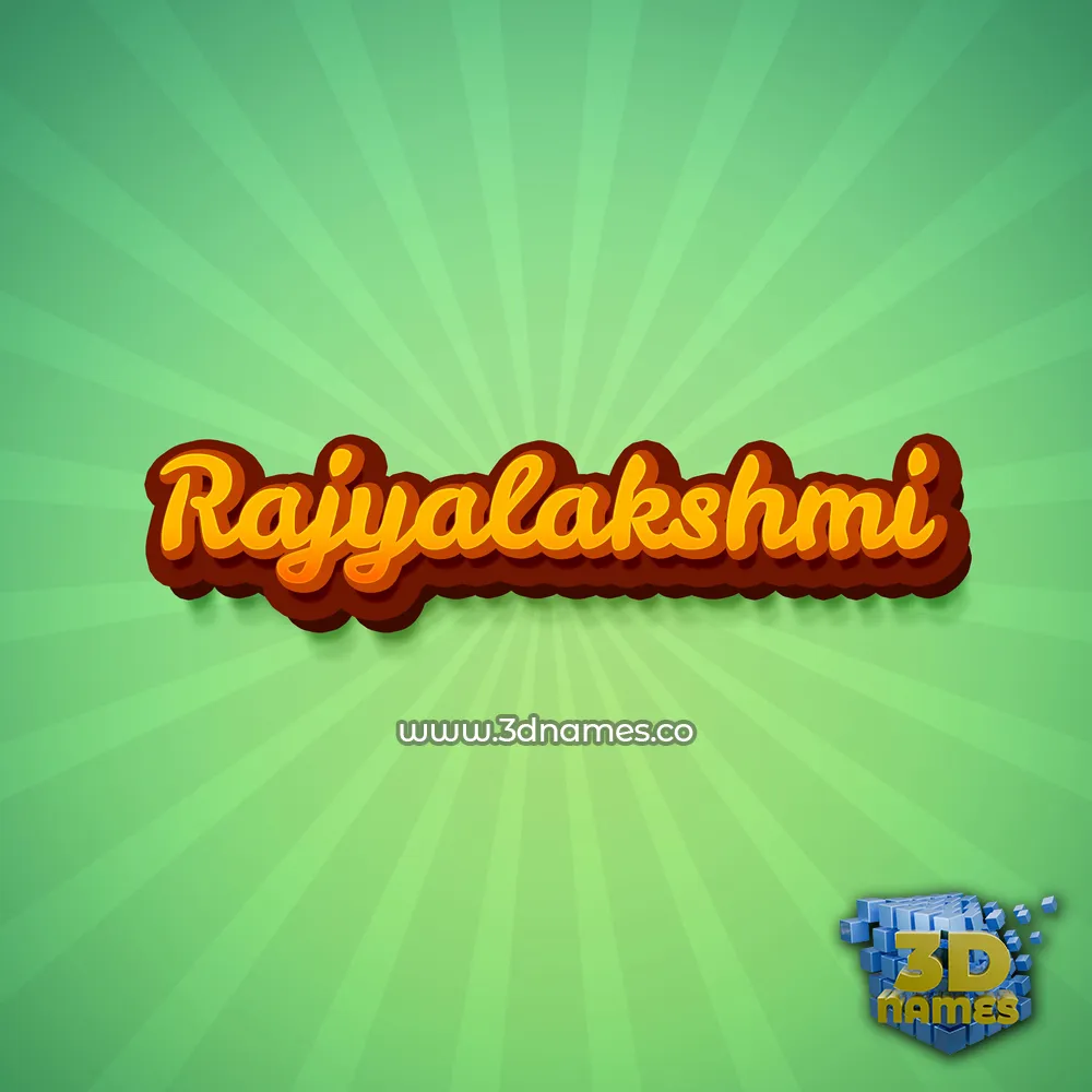 rajyalakshmi in Green Rays style - 3D name wallpaper