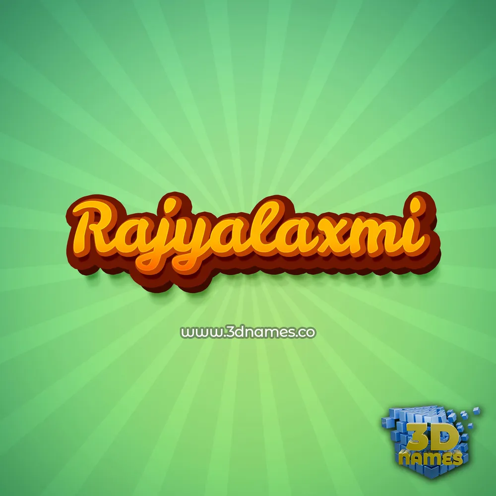 rajyalaxmi in Green Rays style - 3D name wallpaper