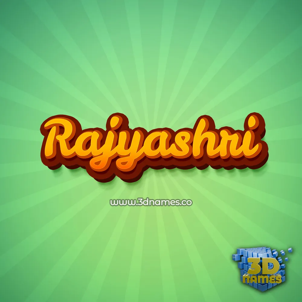 rajyashri in Green Rays style - 3D name wallpaper