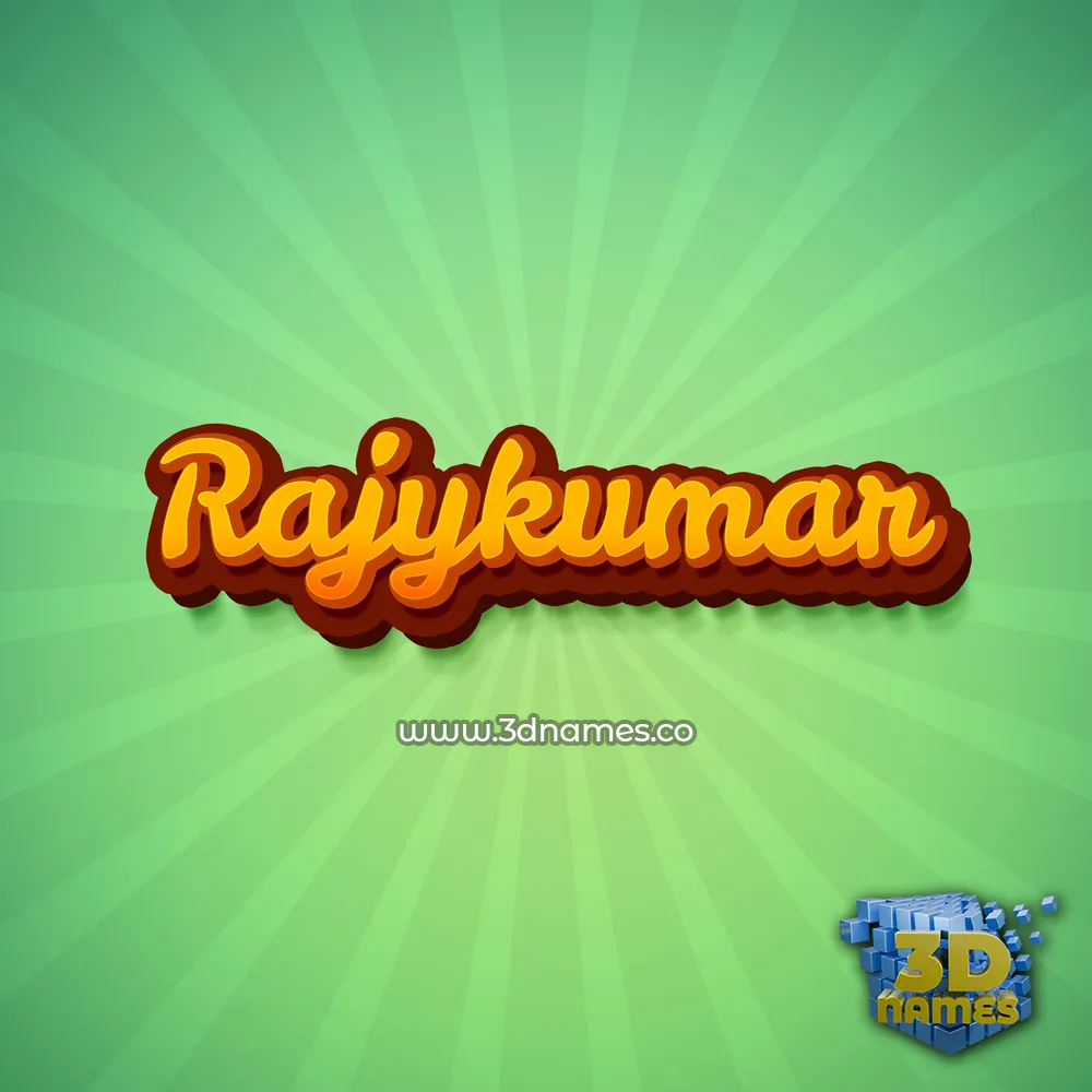 rajykumar in Green Rays style - 3D name wallpaper