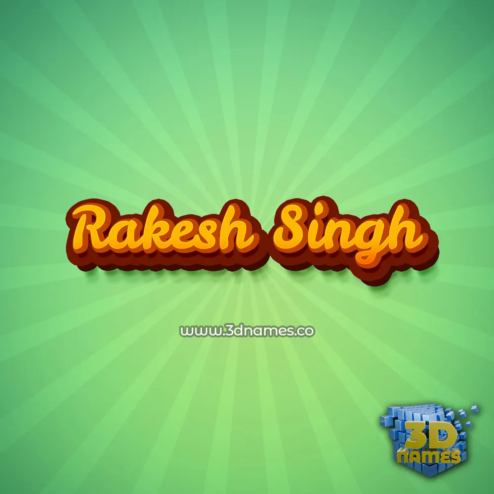 rakesh singh in Green Rays style - 3D name wallpaper
