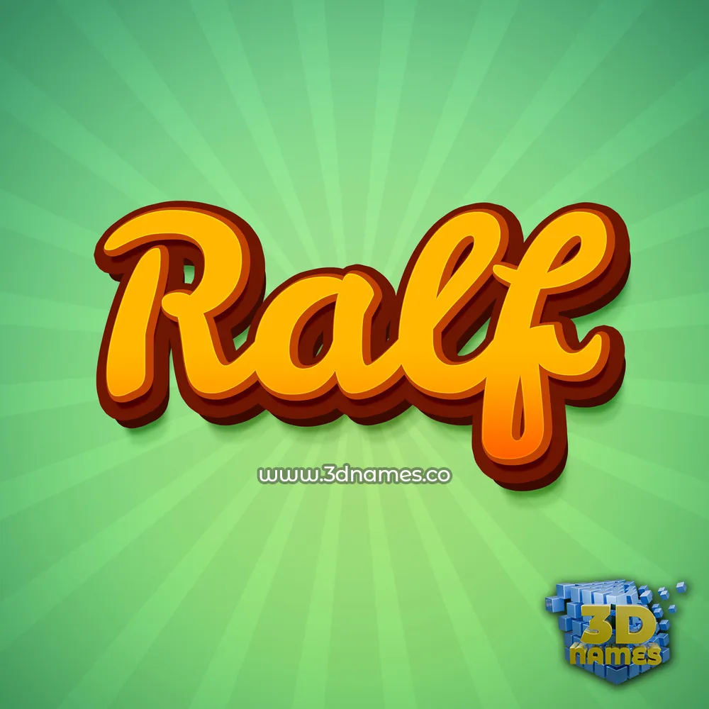 ralf in Green Rays style - 3D name wallpaper