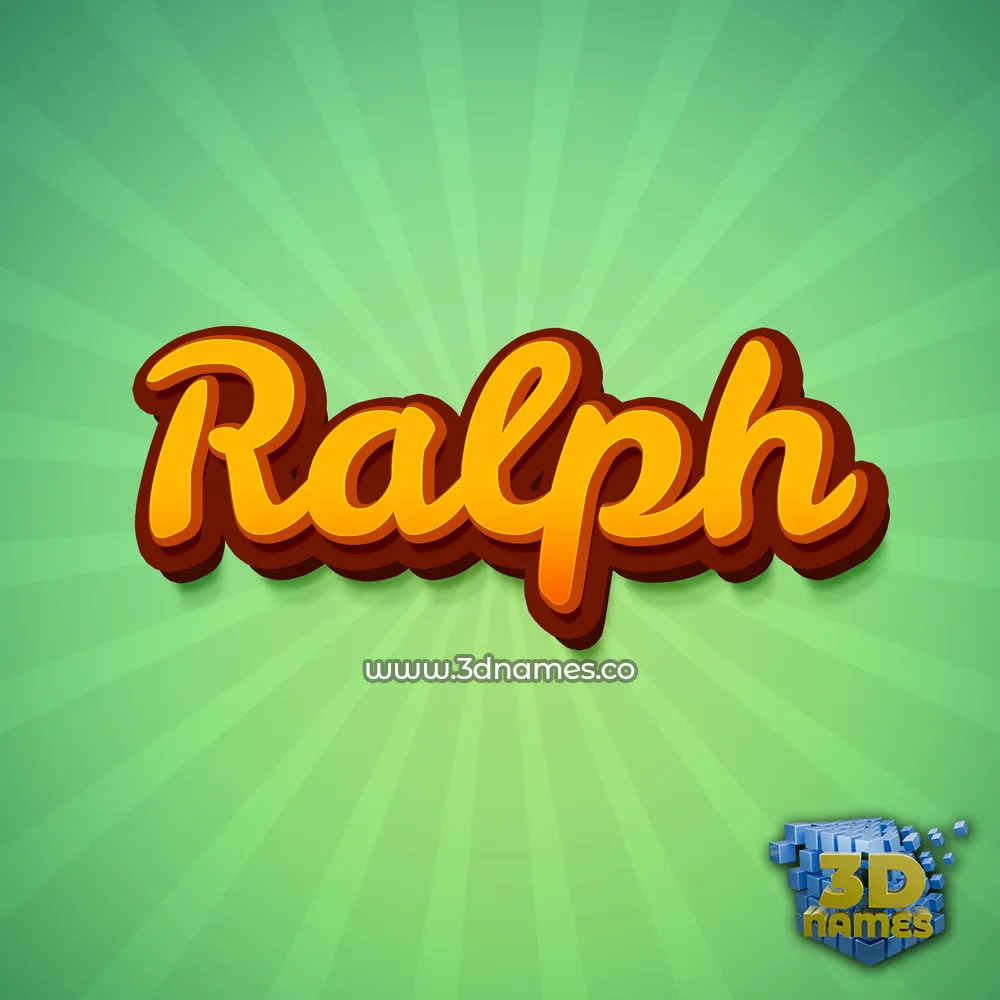 ralph in Green Rays style - 3D name wallpaper