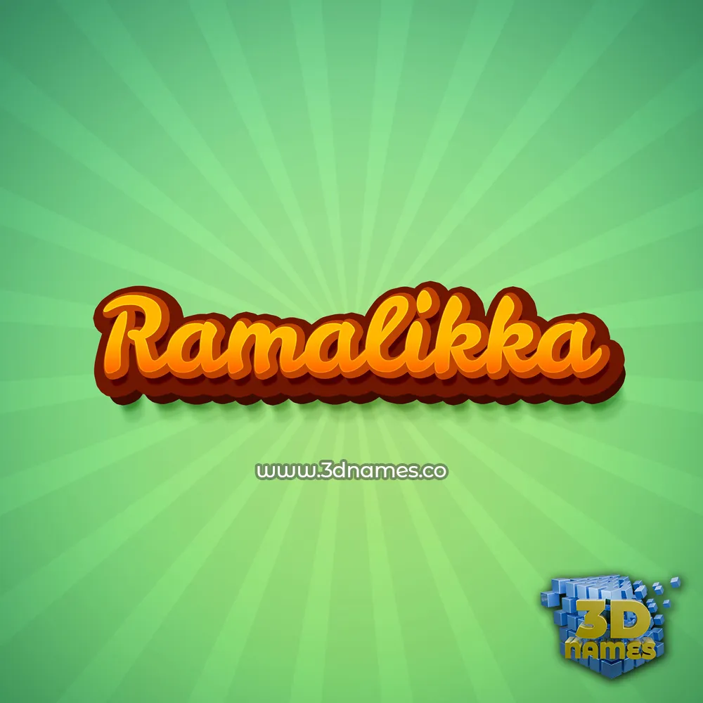 ramalikka in Green Rays style - 3D name wallpaper
