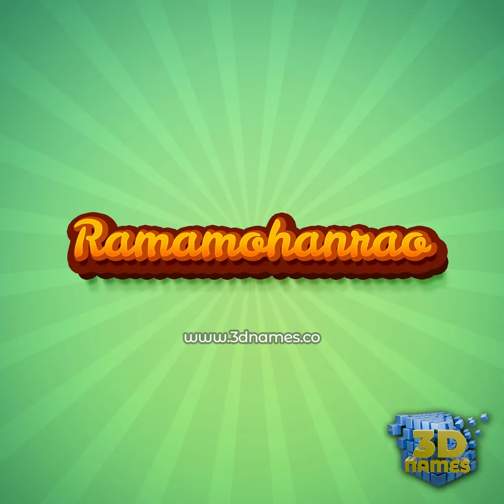 ramamohanrao in Green Rays style - 3D name wallpaper