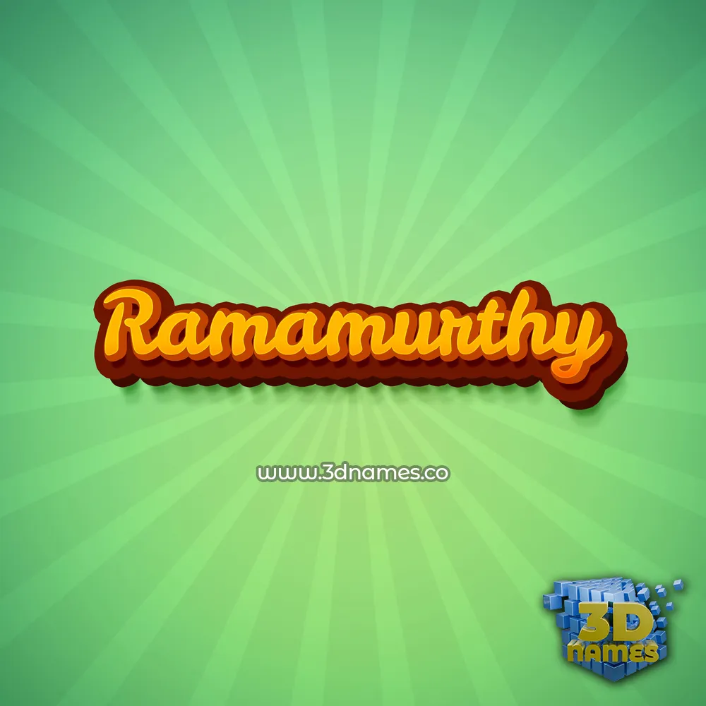 ramamurthy in Green Rays style - 3D name wallpaper